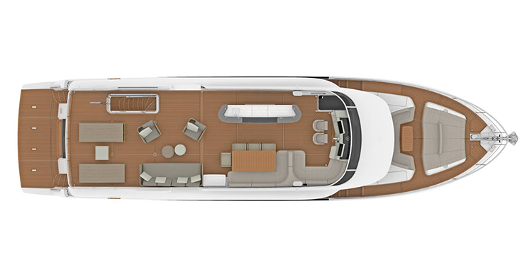 Верхняя палуба Absolute Navetta 73