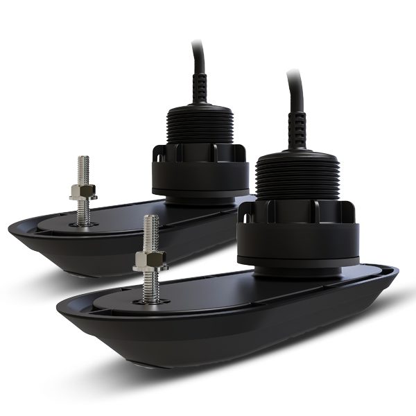 Pack of RV-312 RealVision 3D Plastic Thru Hull Txds, Port &Starboard12°, Direct connect to AXIOM (2 x 2m, Y-cable and 8m extension cable)